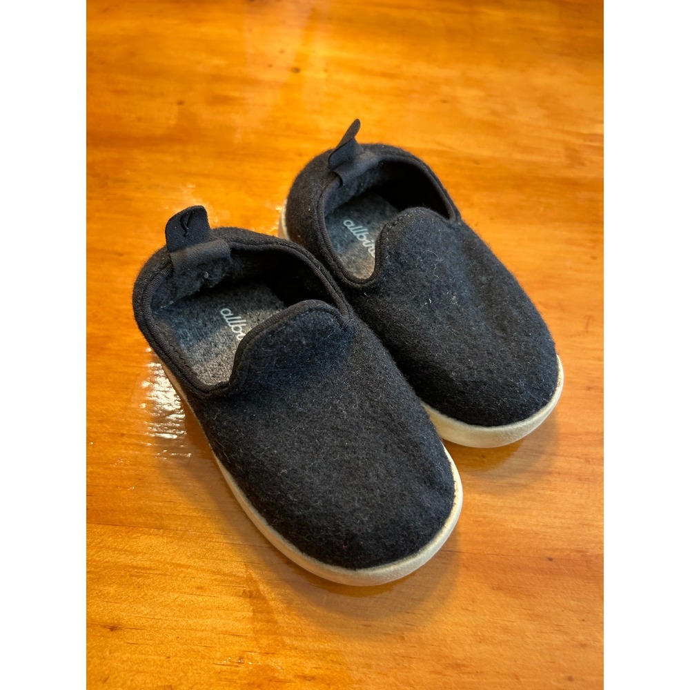 Allbirds Smallbirds Granola Wool Lounger Black Slip On Sneakers Kids Size T5